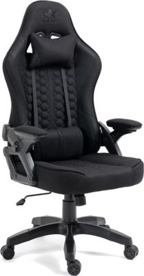 Kraken Chairs Feyton ergonomická kancelářská židle, kancelářská židle, otočná židle, herní židle, herní židle, do 130 kg, černá, textilie