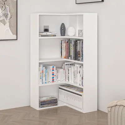 Obrázok produktu pre Skye Decor, kvalitná knižná polica, biela, 60x60x118 cm, 100% melamín