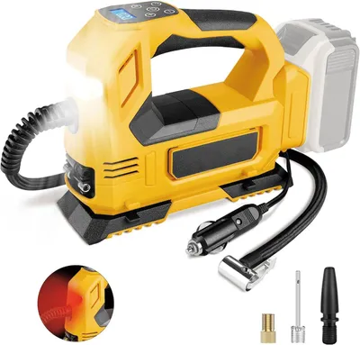 Produktbild von Batteriekompressor 18 V (ohne Batterie), tragbares LED -Licht -Handheld -Luftpumpen -Digital -Manometer, Elektroautos, Motorräder, Fahrräder, Sportart