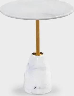 Immagine prodotto di Tavolino da salotto design moderno, piano in marmo, tavolini laterali, forma rotonda