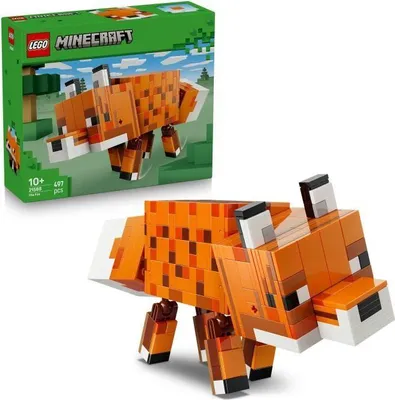 Produktbild von LEGO Minecraft Der Fuchs, 3D Bauset, Bewegliche Tierfigur, Wendbare Augen, Jungen oder Mädchen 10+ Jahre