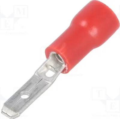 Immagine prodotto di 20 connettori: piatti, 0,8 mm di spessore, 2,8 mm di larghezza, per cavi da 0,5 a 1 mm², con morsetto a maschio, per cavi ST-034/R, isolati