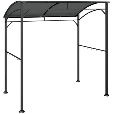 Produktbild von Grillpavillon,Grillüberdachung,Regenschutz,HakenfürUtensilien,Stahlrahmen,Dunkelgrau,215x150x182/220cm