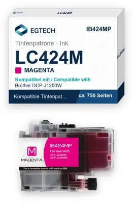 Produktbild von Tinte kompatibel mit Brother LC424M Magenta DCP-J1200W DCP-J1200WE