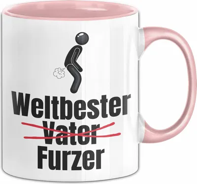 Produktbild von Vater Geschenk Tasse Weltbester Papa Furzer Geschenkidee zum Vatertag von Sohn Tochter  (Rosa)