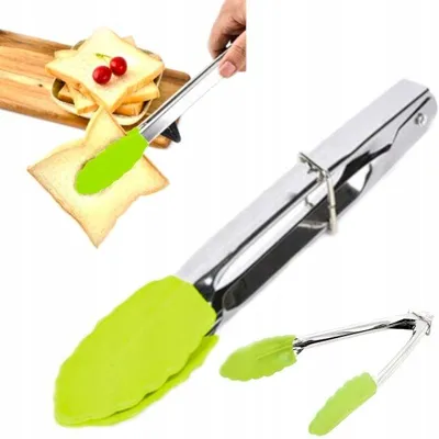 Produktbild von Küchenzange Edelstahl Silikon Servieren 18 cm