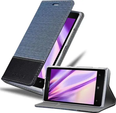 Image de Cadorabo Housse pour Nokia Lumia 925 Housse bleue pour téléphone portable Etui Book Case Cover