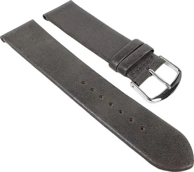 Produktbild von Uhrenarmband weiches Leder Grau Herzog Design I 22676S, Stegbreite:16mm