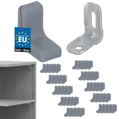 Produktbild von KOTARBAU® 50er Set Metall-Regalbodenträger mit Kunststoffblende für Möbel Ahorn