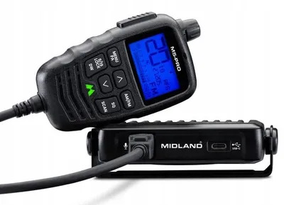 Immagine prodotto di Radio CB Midland M5 PRO: AM, FM, cancellazione del rumore (ANC), funzione VOX, connessione USB-C, controllo tramite microfono