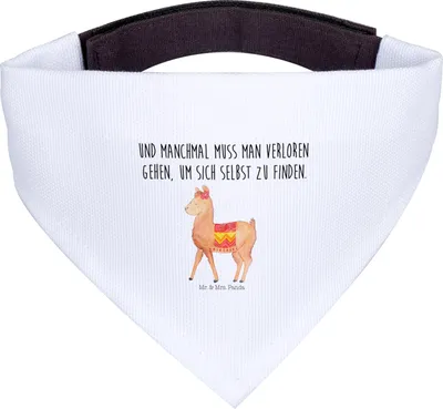 Produktbild von Mr. & Mrs. Panda Halstuch Für Hunde Alpaka Stolz - Weiß - Geschenk, Hund, Tuch, Schal, Lama, Hundehalstuch