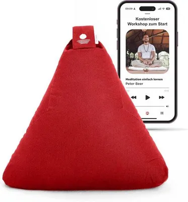 Image de Coussin de yoga biologique en 100 % coton, housse lavable, Oeko-Tex Standard 100, coussin pour le yoga et la méditation