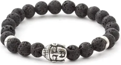 Immagine prodotto di Bracciale di perline in pietra lavica MINK120, 17 cm
