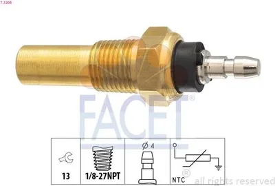 Produktbild von FACET 7.3208 Kühlmitteltemperatursensor für LAND ROVER Defender SUV (L316) für ROVER 25 Schrägheck (RF)