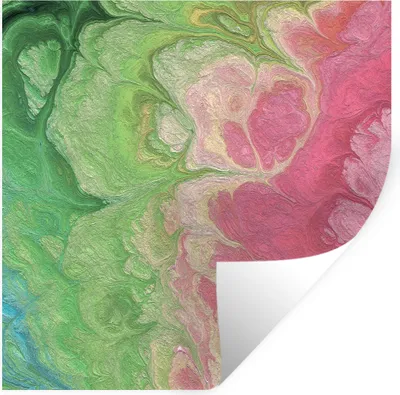 Obrázok produktu pre MuchoWow® Nálepka na stenu - Maľba - umenie - psychedelické - 80x80cm - Samolepiaca a polohovateľná