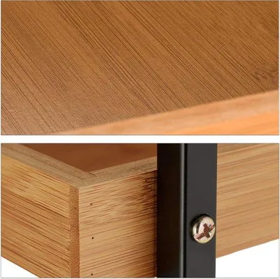 Immagine prodotto di Carrello da cucina moderno in bambù e ferro, con 4 ruote, dimensioni 69x37x34 cm, colore naturale