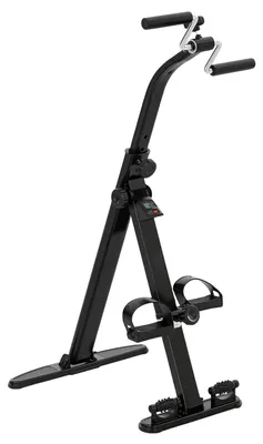 Immagine prodotto di SPORTNOW Cyclette per Riabilitazione Gambe e Braccia Pieghevole, Schermo LCD e Altezza Manubrio Regolabile, Nero