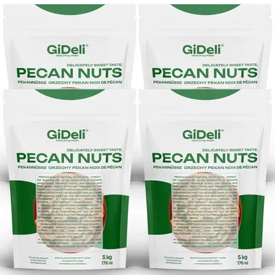Image de Noix de pécan, 20 kg, non salées, naturelles, entières, crues, ingrédients pour la pâtisserie, collation. GiDeli