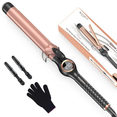 Obrázek produktu pro BESTOPE PRO Kulma na vlasy s průměrem 32 mm, vytváří velké lokny, rychlé nahřívání, extra dlouhá