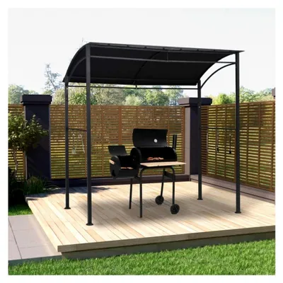 Produktbild von BBQ-Pavillon 215x150x220 cm Anthrazit Stahl 10 Haken Wetterfest Grillpavillon Grillzelt