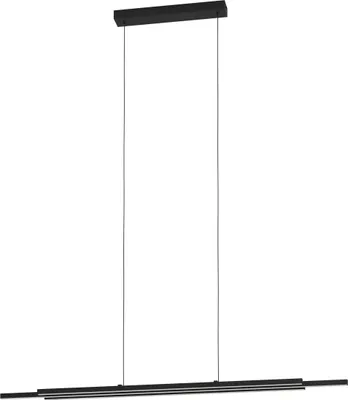 Produktbild von EGLO LED Pendelleuchte CANNIGIONA, schwarz, Hängelampe, Hängeleuchte aus Stahl, Aluminium und Kunststoff, Esstischlampe, Wohnzimmerlampe hängend