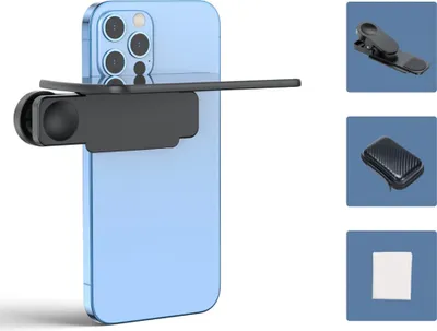 Zdjęcie produktu dla Przenośny klips odblaskowy do aparatu fotograficznego z futerałem, ściereczką do czyszczenia i regulowanym klipsem odblaskowym do telefonu komórkowego