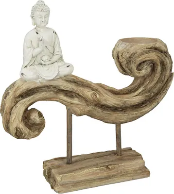 Immagine prodotto di GILDE Teelichtleuchter, "Buddha", Buddhamotiv, Kunstharz, naturfarben, , L. 6 cm, B. 22 cm, H. 23 cm 37440