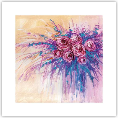 Produktbild von Poster - Poster ohne Rahmen - Blumenstrauß Blumen Rosen - 30x30 cm - Wand Bild - Wanddeko - Wandbilder - Kunstposter - Wandposter - Bilder - Kunstdruck - Wanddekoration - Wandbild - P2XAC30x30-4465