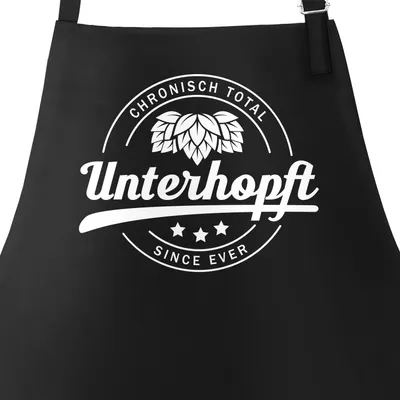 Produktbild von Grill-Schürze Chronisch Unterhopft mit Spruch since ever Moonworks® schwarz unisize