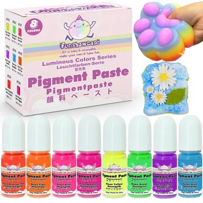 Immagine prodotto di Pasta pigmentata al silicone, 8 colori neon, per kit creativi Squishy, 80 ml