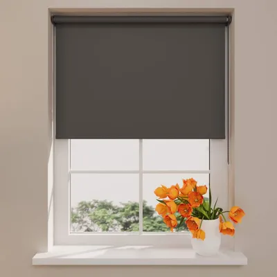 Produktbild von DTCH® Verdunkelungsrollo ohne bohren klemmfix 100 x 150 cm (BxH) anthrazit, fenster rollos für innen, rollo ohne bohren, klemmrollo