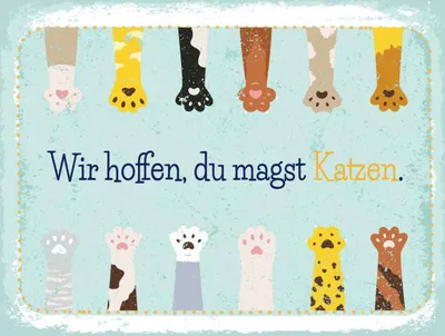 Produktbild von vianmo Holzschild 30x40 cm Katze wir hoffen du magst Katzen Tier Haustier