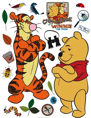 Zdjęcie produktu dla Naklejka ścienna Disney Miśpoliuretan Żółty, pomarańczowy i czerwony - 600192 - 65 x 85 cm