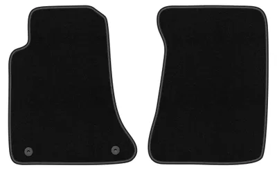 Imagen del producto de Alfombrillas delanteras de moqueta para Opel Omega A 1986-1994 (sedán/familiar) – 2 piezas, negras, a medida – Wielganizator BASIC