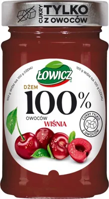 Obrázek produktu pro Třešňový džem Łowicz 100 % z třešní 210 g