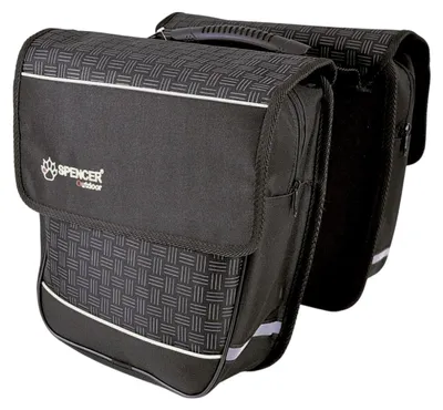 Produktbild von Spencer Doppeltasche Fahrradtasche schwarz 18 Liter Gepäckträger Tasche