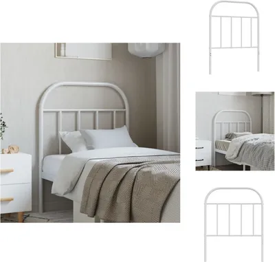 Produktbild von vidaXL Kopfteil Metall Weiß 75 cm -  Kopf- & Fußenden