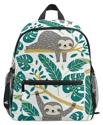 Produktbild von Kinder-Schulrucksack mit Brustgurt, buntes Einhorn, für Jungen und Mädchen, Polyester, 25,4 x 11,2 x 30,5 cm