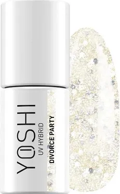 Obrázok produktu pre Yoshi | Hybridný lak na nechty – 811 Divorce Party – Hybridný gélový lak – Hybridný lak – UV LED – 6 ml – Profesionálna kvalita – Biela
