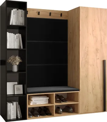 Produktbild von Garderobe MIRO Set 3 mit gepolsterten Paneelen Industrial Design