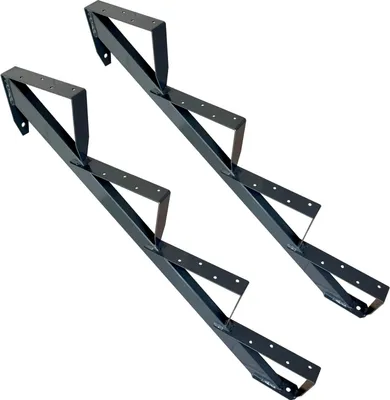 Zdjęcie produktu dla Szyna schodowa Schody drewniane Podłużnica stalowa Rama schodowa 4 stopnie Wysokość 72cm Antracyt RAL 7016
