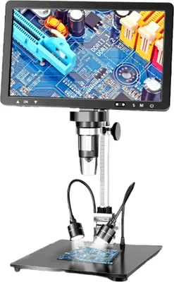 Obrázek produktu pro Mustool DM13 10,1palcový digitální mikroskop 1500X 1080P video 20M rozlišení fotografií 8 LED světel Nastavitelná obrazovka Připojení typu C Živý náhled