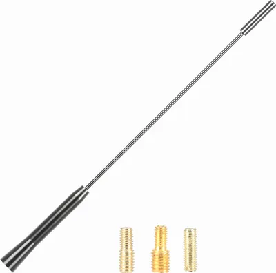 Obrázok produktu pre alca® anténa do auta AM FM DAB+ strešná anténa do auta marten-stop univerzálna 27 cm čierna kovová sada M4 M5 M6 adaptér stožiar antény do auta odolný voči kunám