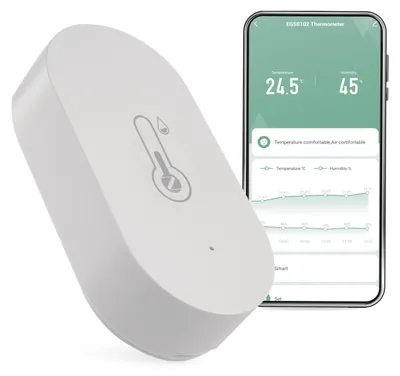 Smart-Home-Thermometer, ZigBee, -20 bis +60 °C, weiß
