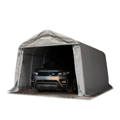 Immagine prodotto di TOOLPORT Tenda Garage 3,3 x 4,8m Tenda Capannone in PVC 800 N Stabile Costruzione in Acciaio Grigio