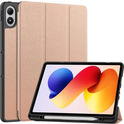 Produktbild von Xiaomi Redmi Pad 2 Pro Hülle - Coverup Tri-Fold Ständer Klapphülle mit Schlaf/Wach-Funktion und Stylushalter - Roségold