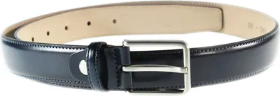 Obrázok produktu pre Safekeeper – Kožený opasok, šírka 30 mm, farba: tmavomodrá, dĺžka: 95 cm