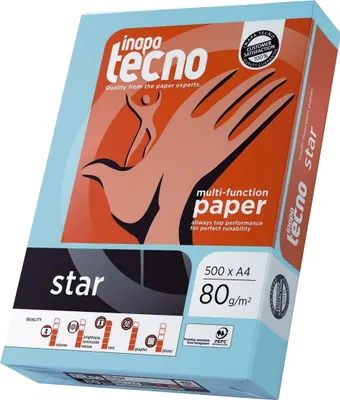 Immagine prodotto di Inapa tecno 013908019002 star - A3, senza legno, 80 g/m², bianco, 500 fogli