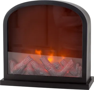 Produktbild von LED Kamin gewölbt mit Flammeneffekt Kaminfeuer 30 x 28 x 13 cm Kamin