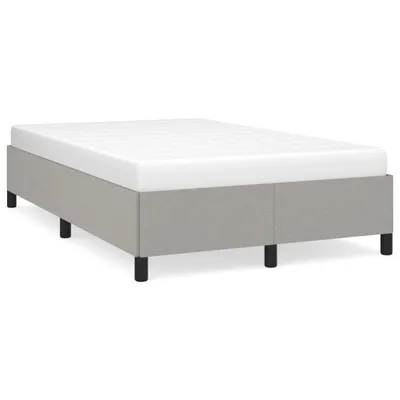 Zdjęcie produktu dla vidaXL Rama łóżka bez materaca jasnoszara 120x190 cm tkanina
